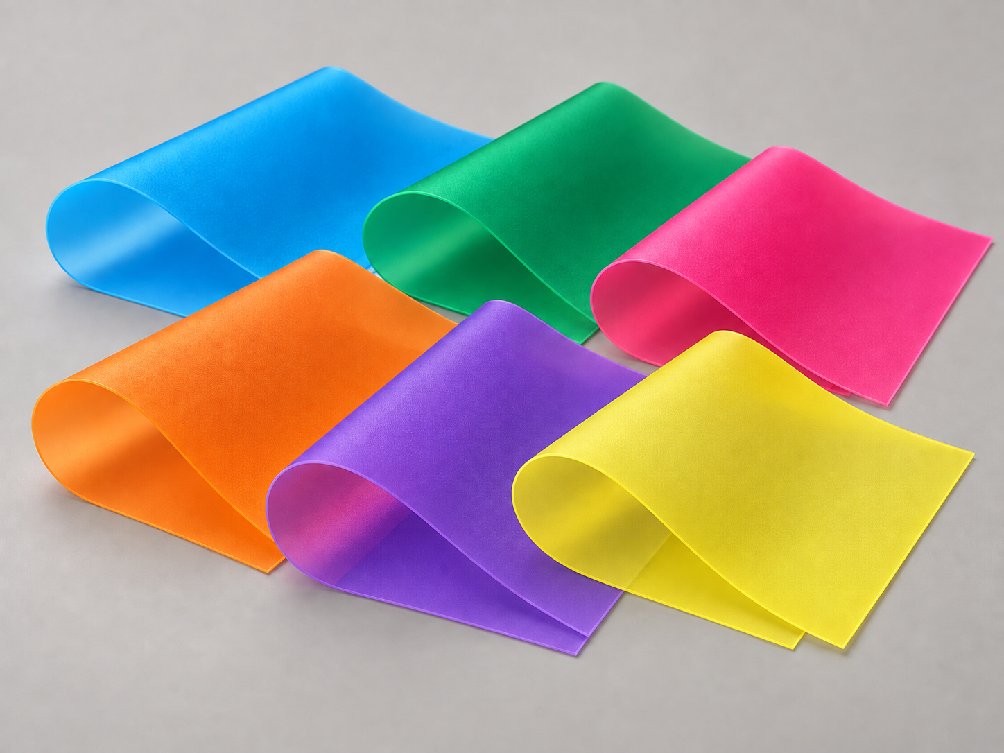 Illustration de feuilles Ice Frost givrées en bleu, vert, rose, orange, violet et jaune